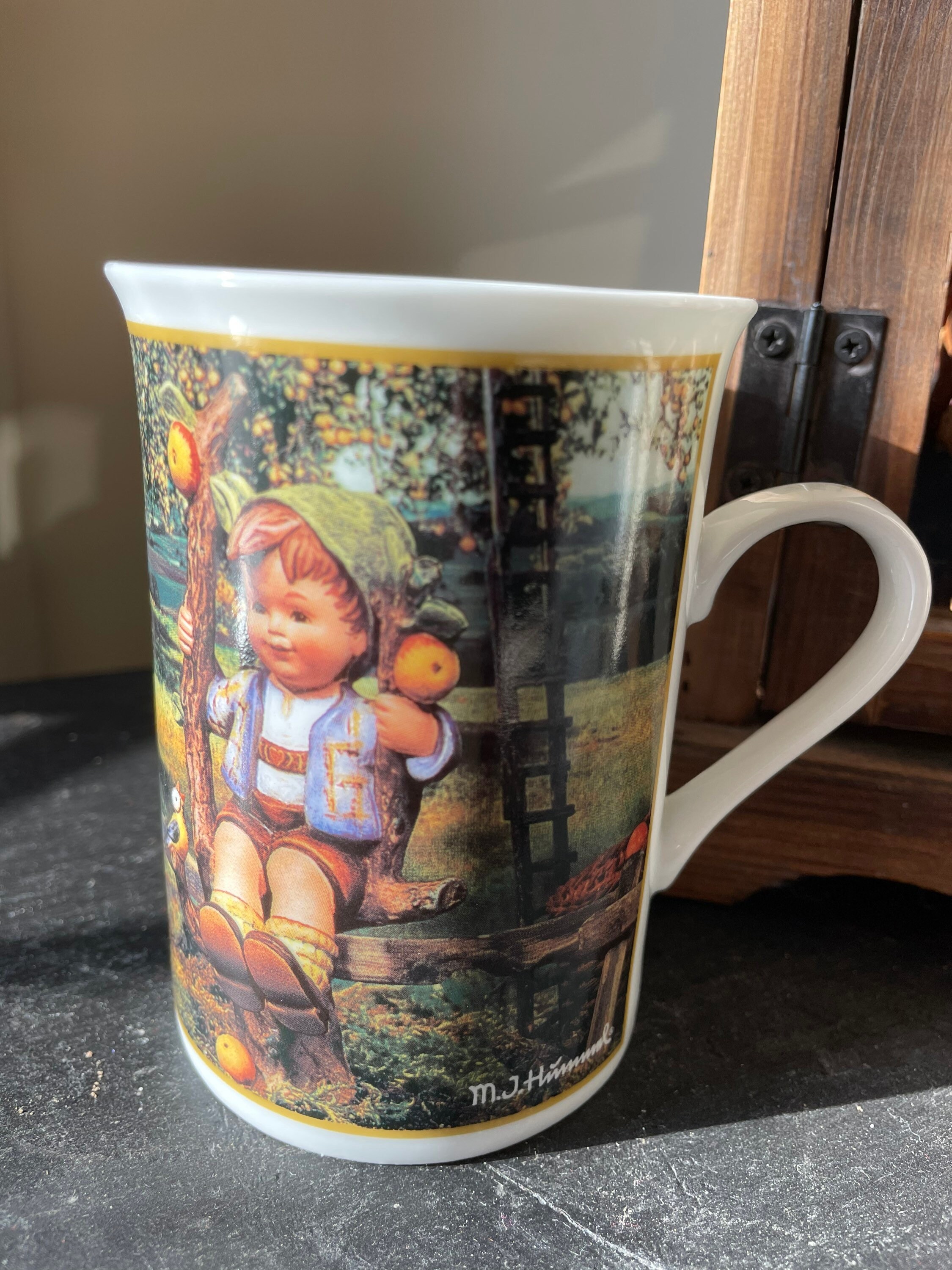 M.J. Hummel October Apple Tree Boy Mug - Etsy