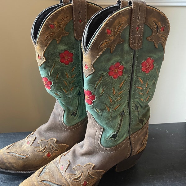 Laredo White Womens Western Cowboy Boots - Size 8.5