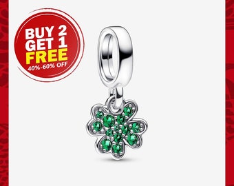 2024 New Four Leaf Clover Dangle Charm, Charms for Bracelet, Girl Dangle Charm, Patronus Charm, Mother's Day Gifts