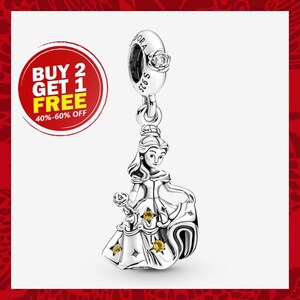 Disney Beauty and the Beast Dancing Belle Dangle Charm, Charms for Bracelet, Girl Dangle Charm, Patronus Charm, Best gifts For Christmas