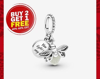 Im Dunkeln leuchtender Glühwürmchen-Charm, Charms für Armband, Mädchen-Anhänger, Patronus-Charm, beste Geschenke für Weihnachten