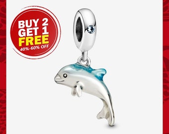 Shimmering Dolphin Dangle Charm, Charms for Bracelet, Girl Dangle Charm, Patronus Charm, Best gifts For Christmas