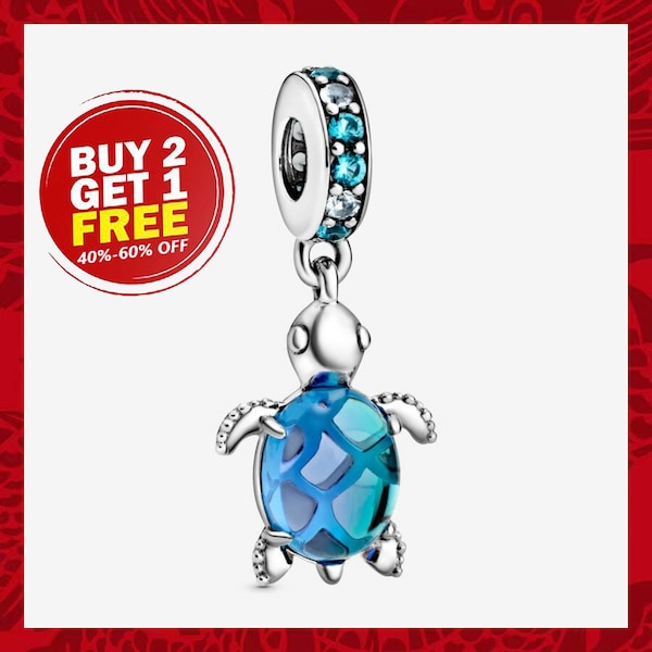 Murano Glass Sea Turtle Dangle Charm, Charms for Bracelet, Girl Dangle Charm, Patronus Charm, Best gifts For Christmas