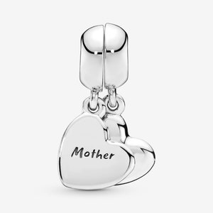 Mother And Son Heart Split Charm, Charms for Bracelet, Girl Dangle Charm, Patronus Charm, Mother's Day gifts image 2