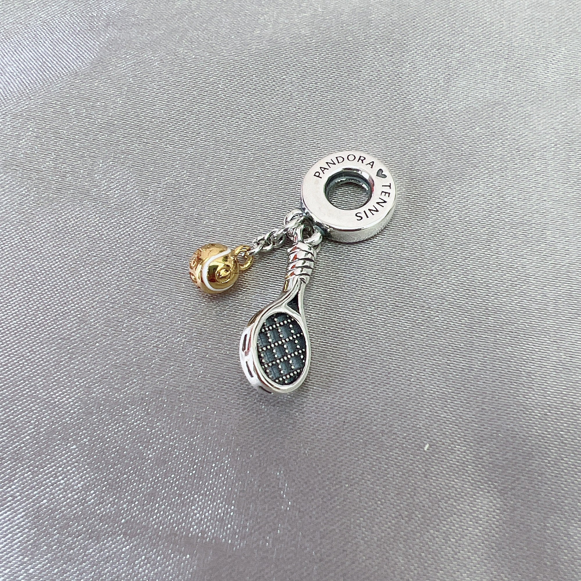Tennis Racket & Ball Dangle Charm, Charms for Bracelet, Girl Dangle Charm, Patronus Charm, Best