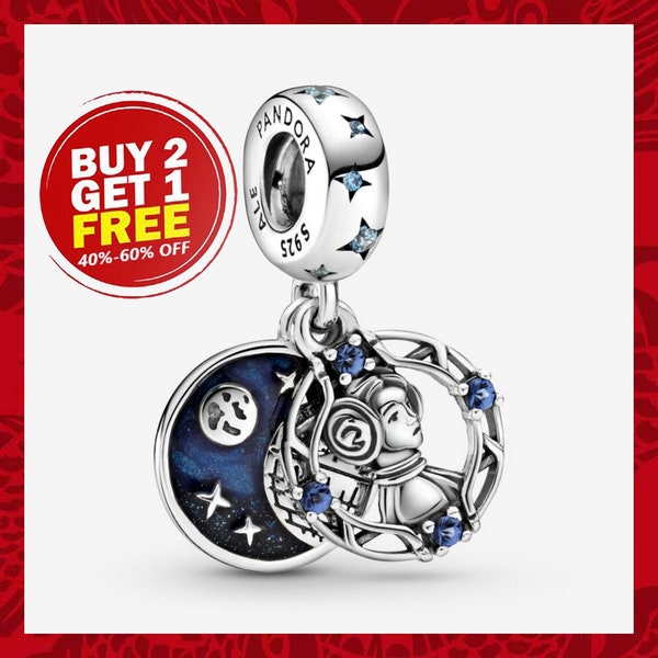 Prinses Leia Double Dangle Charm, Charms voor armband, Girl Dangle Charm, Patronus Charm, beste cadeaus voor Kerstmis