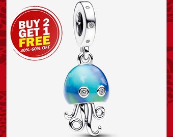 Colour-changing Jellyfish Dangle Charm, Charms for Bracelet, Girl Dangle Charm, Patronus Charm, Best gifts For Christmas