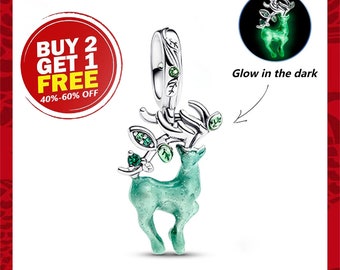 2024 New Glow in the dark Deer Charm, Charms for Bracelet, Girl Dangle Charm, Patronus Charm, Mother's Day Gifts