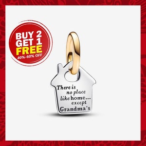 2024 New Two-tone Grandma's House Dangle Charm, Charms for Bracelet, Girl Dangle Charm, Patronus Charm, Mother's Day Gifts