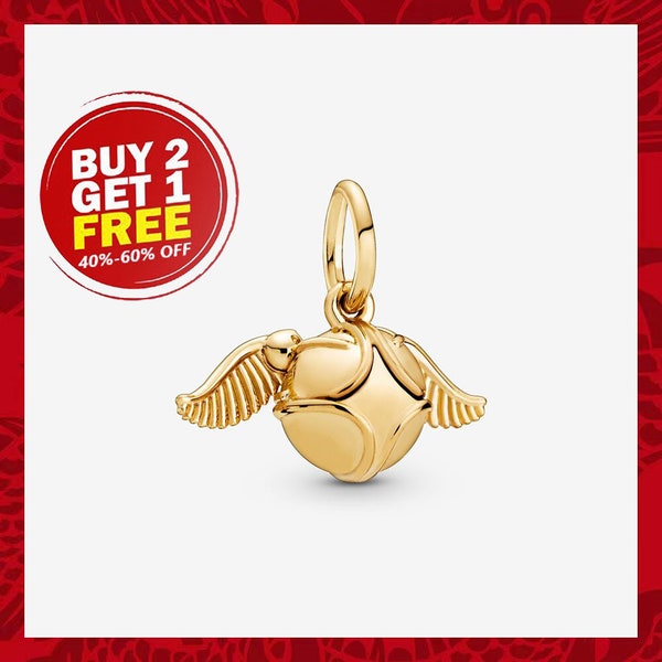 Shine Golden Snitch Pendant Charm, Charms for Bracelet, Girl Dangle Charm, Patronus Charm, Valentine's Day Gifts