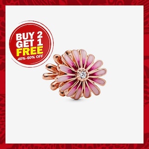 Pink Daisy Flower Charm, Charms for Bracelet, Girl Dangle Charm, Patronus Charm, Best gifts For Christmas