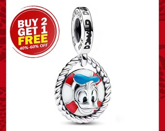 2024 Nuevo dije del pato Donald de Disney, dijes para pulsera, dije colgante para niña, dije Patronus, los mejores regalos para Navidad