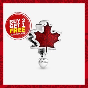 Canada Red Maple Leaf Charm, Charms for Bracelet, Girl Dangle Charm, Patronus Charm, Mother's Day Gifts