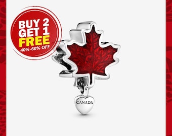 Canada Red Maple Leaf Charm, Charms for Bracelet, Girl Dangle Charm, Patronus Charm, Mother's Day Gifts