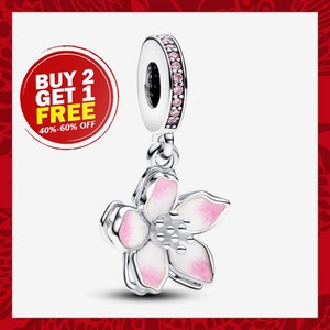 2024 New Cherry Blossom Dangle Charm, Charms for Bracelet, Girl Dangle Charm, Patronus Charm, Best gifts For Christmas