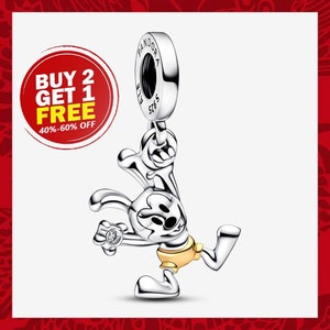 Disney 100th Anniversary Mickey Mouse Charm, Charms for Bracelet, Girl Dangle Charm, Patronus Charm, Best gifts For Christmas