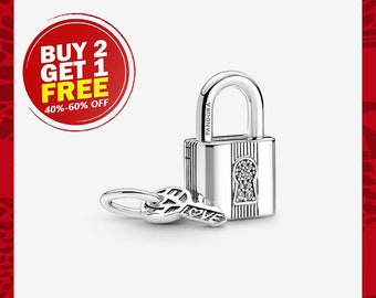 Padlock and Key Dangle Charm, Charms for Bracelet, Girl Dangle Charm, Patronus Charm, Best gifts