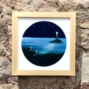 Peaceful Puffins Square Print