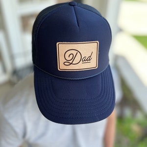 Custom Leather Patch Hat: Personalized Engraved Logo, Monogram