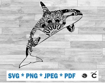 Download Mandala Killer Whale Etsy