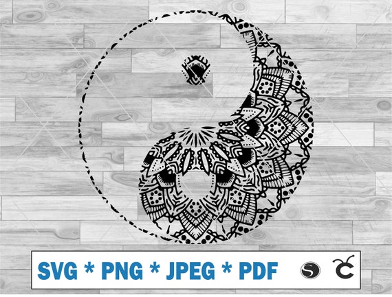 Download Yin Yang Mandala Svg Png Pdf Jpg Digital Download Etsy