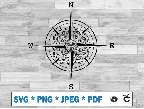 Download Svg Mandala Compass Nautical Travel Svg Png Pdf Jpg Etsy