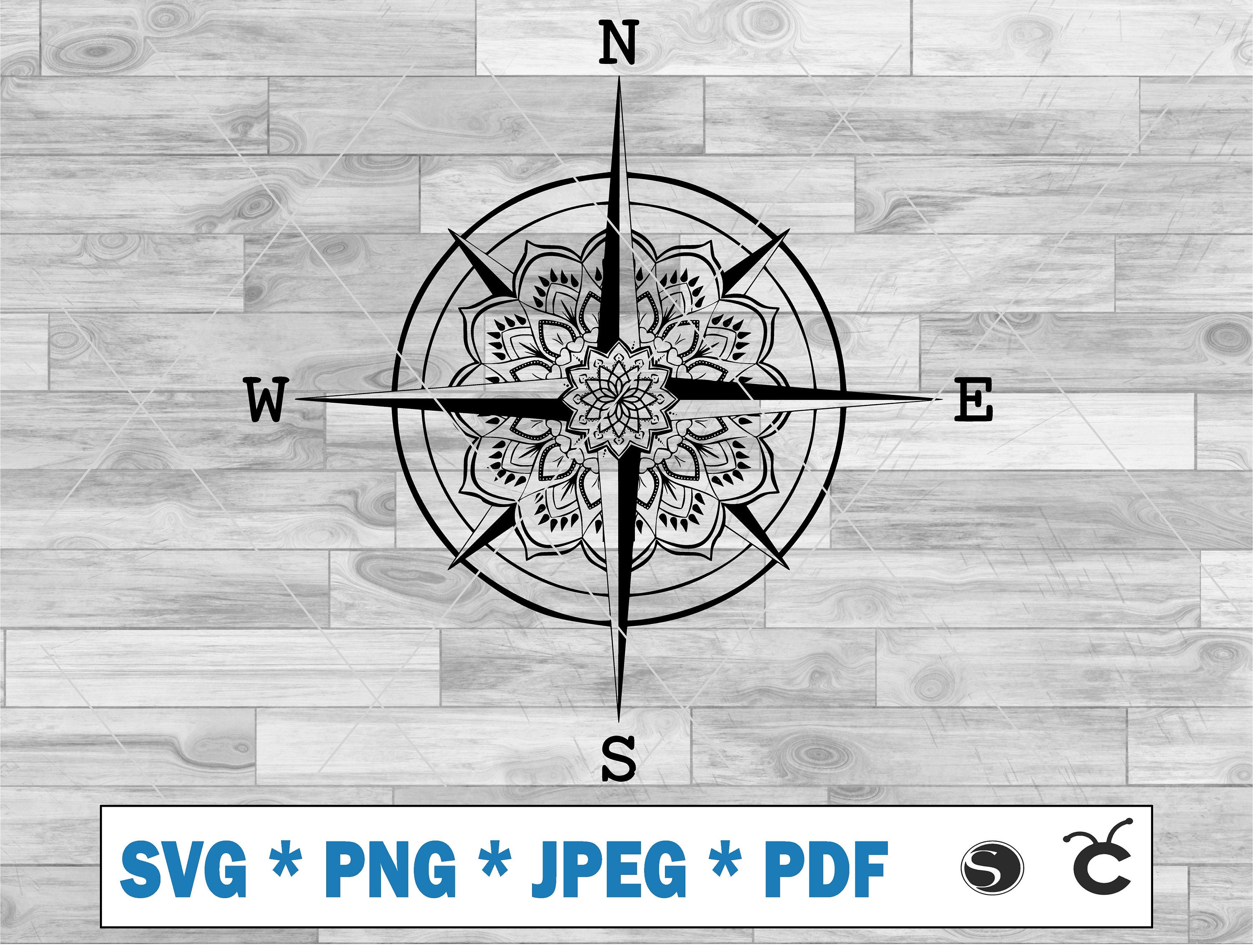 Download Svg Mandala Compass Nautical Travel Svg Png Pdf Jpg Etsy