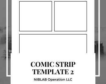 Comic Book Strip Template, #2, Template For Comic Strip, Printable, PDF, Comic Template, Instant Download
