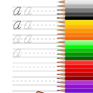 Schreibschrift Arbeitsblatt Kinder, Schreibschrift Übungsblatt, Schreibschrift Handschrift, Schreibschrift Arbeitsblatt Erwachsene, Printables, A-Z, Groß- und Klein, 52 Seiten