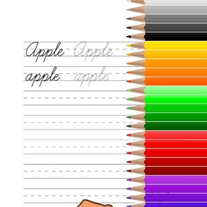 Schreibschrift Arbeitsblatt Kinder, Schreibschrift Übungsblatt, Schreibschrift Handschrift, Schreibschrift Arbeitsblatt Erwachsene, Printables, A-Z, Groß- und Klein, 26 Seiten