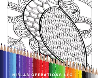 Bird Coloring Page, Pelican Coloring Page, Instant Download