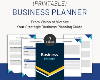 Business Planner Printable PDF | Small Business Organizer