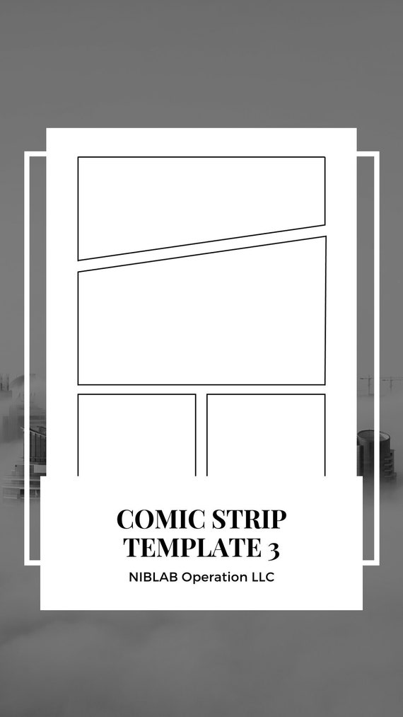 Comic Strip Template, #3, Template For Comic Strip, Printable, PDF, Comic Template, Instant Download