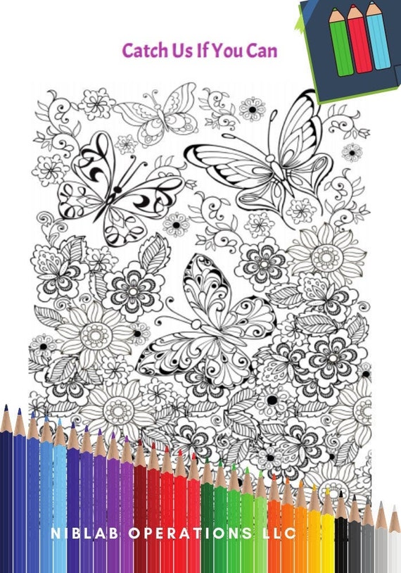 Butterfly Coloring Page, Butterfly Coloring Sheet, Instant Download, 5 of 7