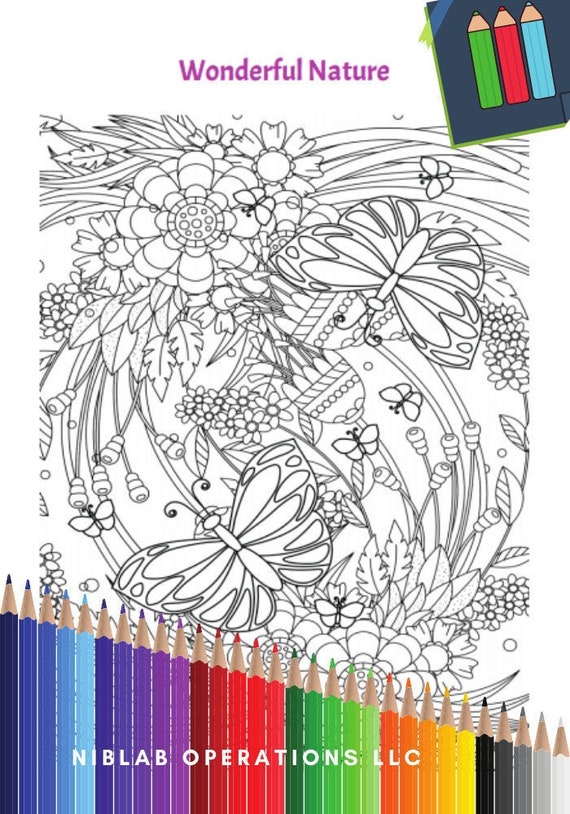 Butterfly Coloring Page, Butterfly Coloring Sheet, Instant Download, 6 of 7