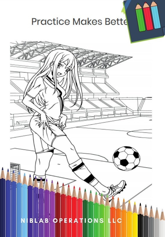 Soccer Color Page, Sports Color Page, Soccer Coloring Page, Instant Download, 3 of 8