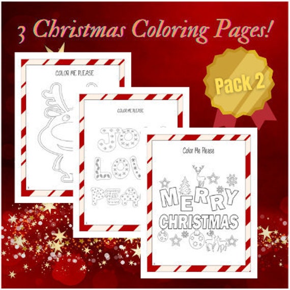 Christmas Coloring Pages, PDF, Pack #2