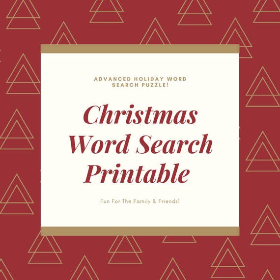 Word Search Printable, Christmas Word Search Advanced, Christmas Word Search Hard, #3