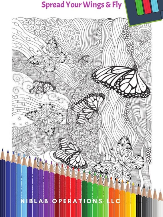 Butterfly Coloring Page, Butterfly Coloring Sheet, Instant Download, 4 of 7