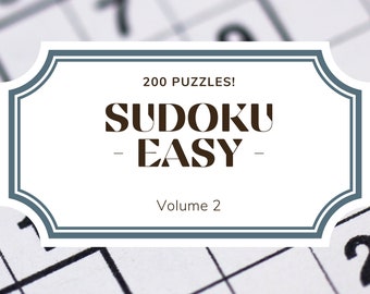 sudoku printable sudoku easy sudoku for beginners sudoku etsy