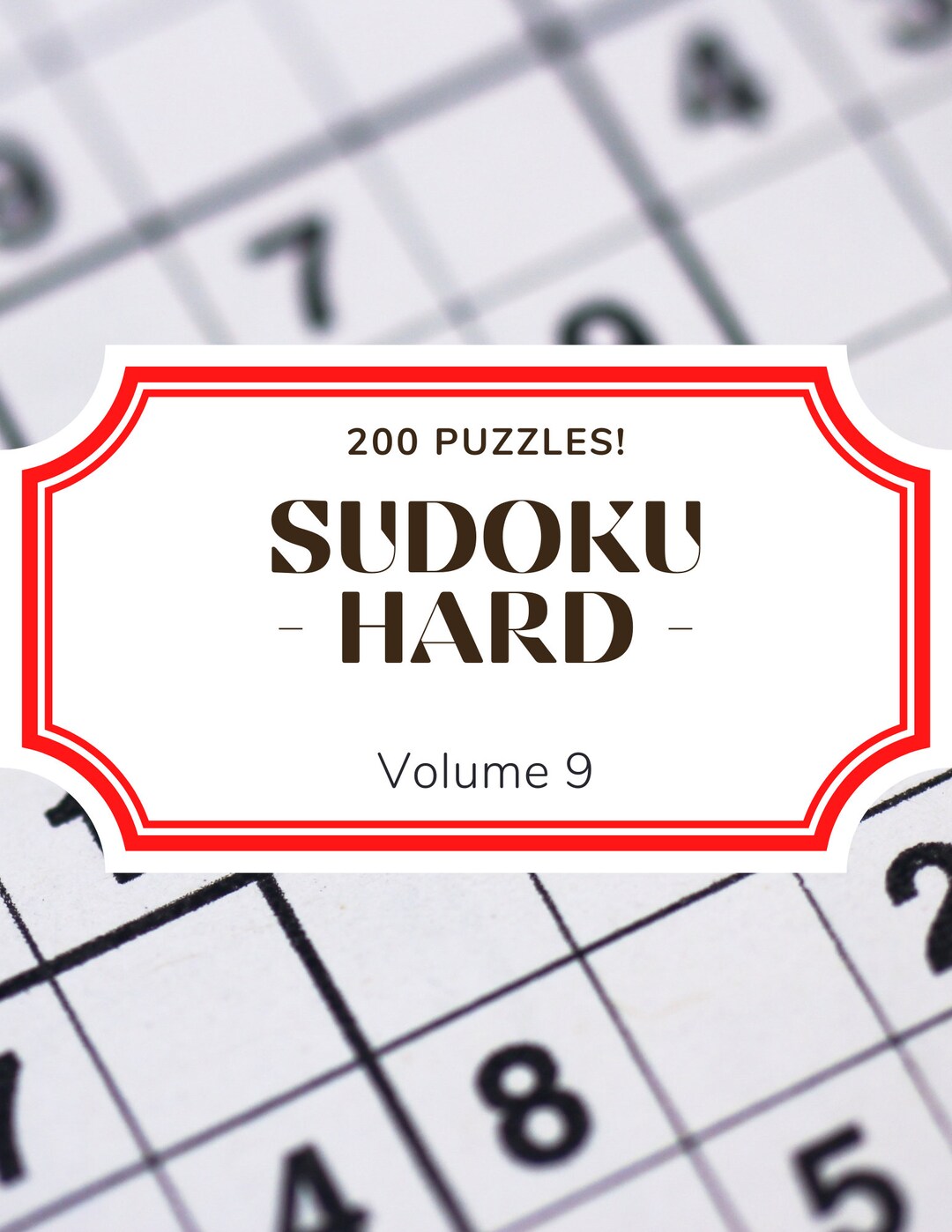 Sudoku Hard, Sudoku Printable, Sudoku Puzzle, PDF Download, 200