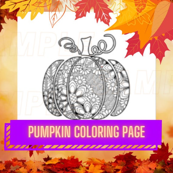 Pumpkin Coloring Page - #1 - Printable - PDF