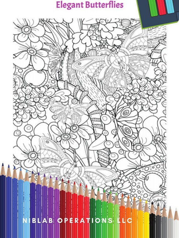 Butterfly Coloring Page, Butterfly Coloring Sheet, Instant Download, 7 of 7