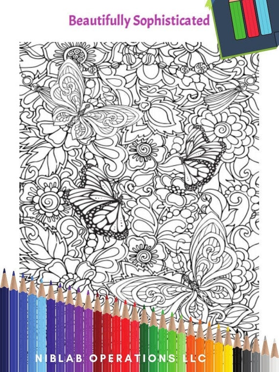 Butterfly Coloring Page, Butterfly Coloring Sheet, Instant Download, 2 of 7