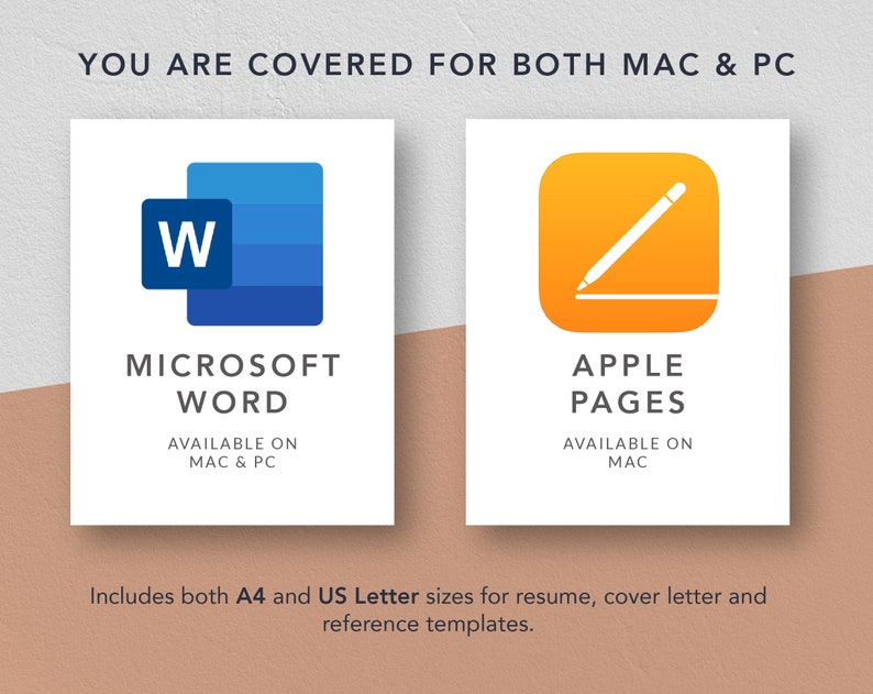 Modern Professional Resume Template for Word & Mac Pages CV - Etsy ...