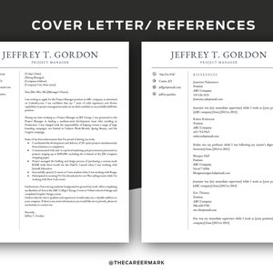 Minimal Resume Template for Word and Pages CV Template Modern Resume