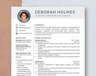 Resume Template for Word & Pages, CV Template, Modern Creative and Professional Resume, Editable Resume Template, Executive Resume