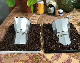 Moka Pot Artpiece - White Frame