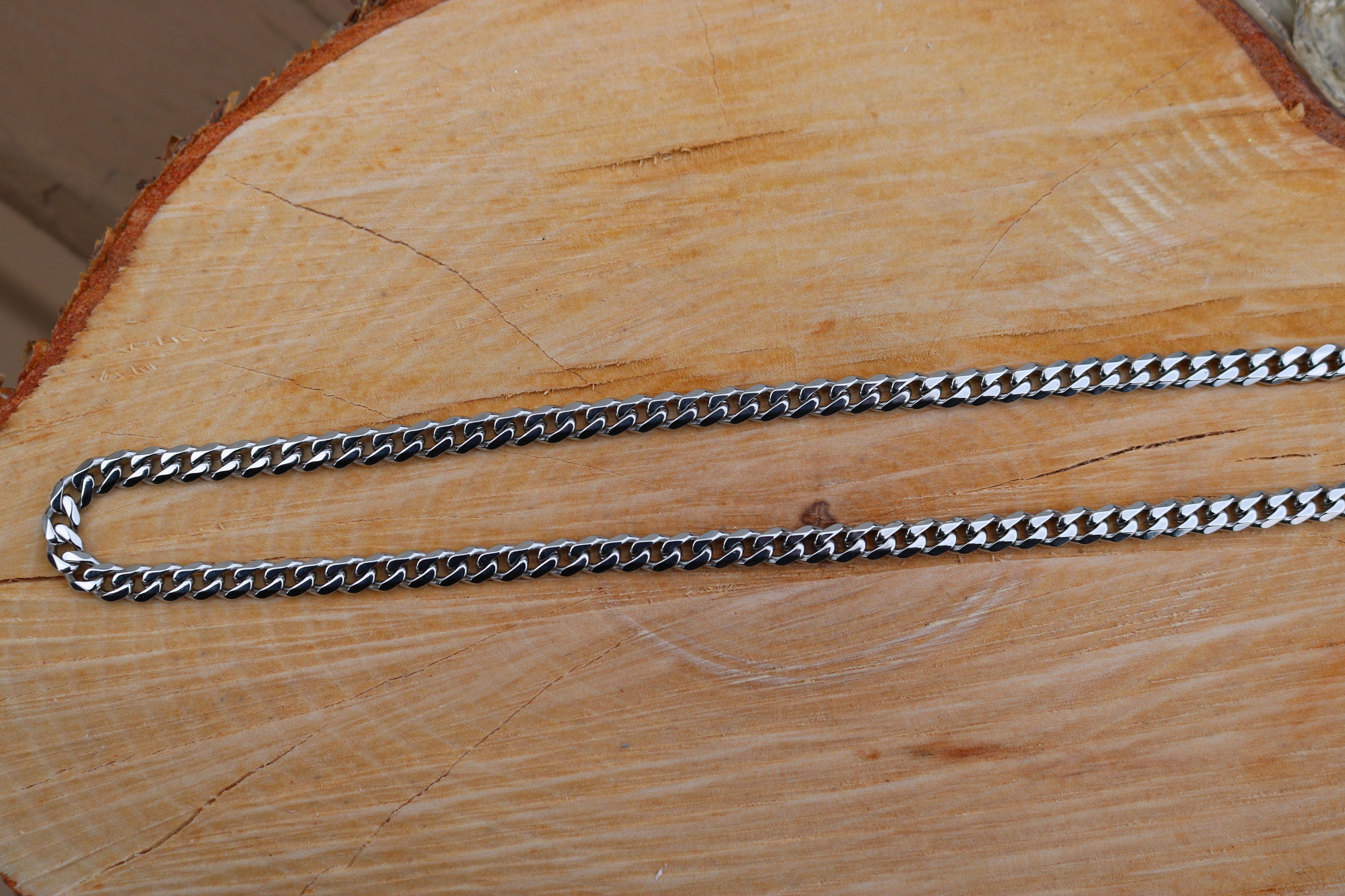 17'' Stainless steel men's chain 17'' 5mm Etsy