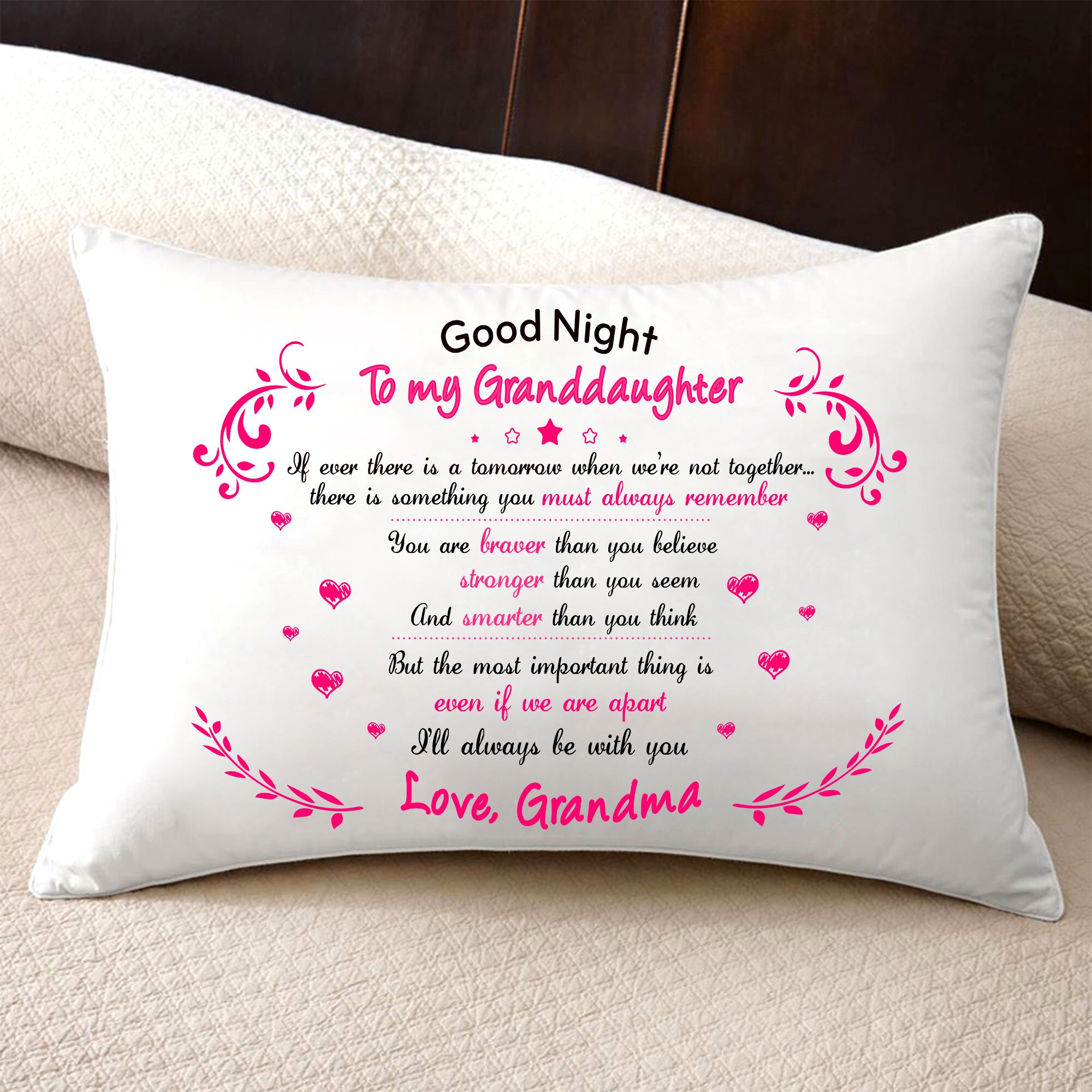 Personalized Custom Pillowcase Gift For Granddaughter From Etsy